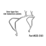 Silver Upper Crash Bars for TT Lowers BMW 1300GS